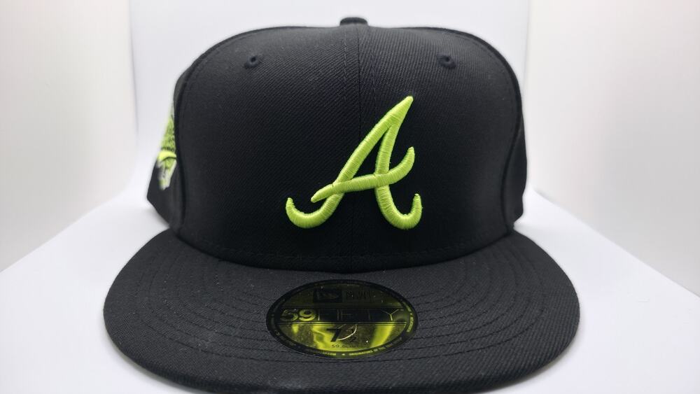 Atlanta Braves Hat 1995 World Series New Era Fitted 7 5/8 Yellow Snakeskin UV